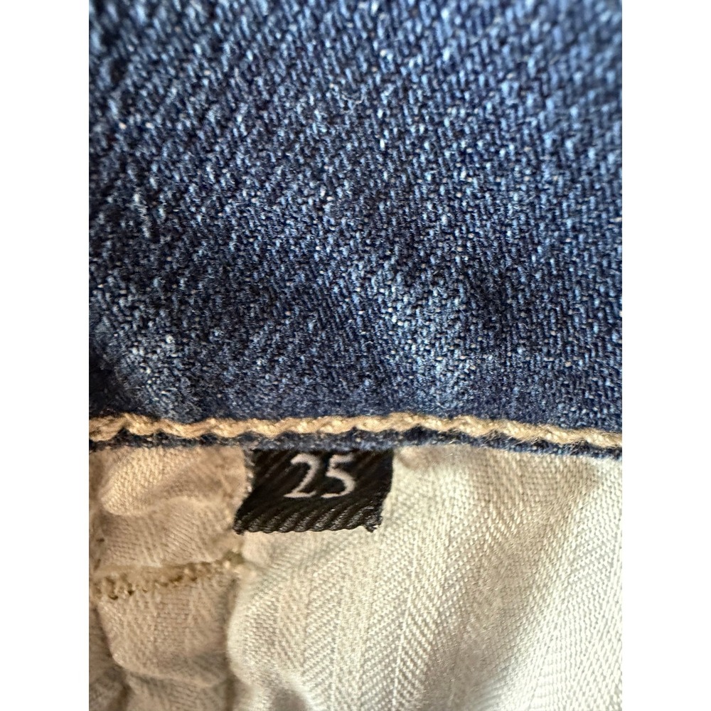 Classic Minimalist Normcore 7 For All Mankind Skinny Jeans 25 Medium Wash Denim - Picture 6 of 14